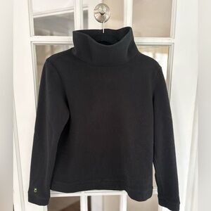 Dudley Stevens Black Turtleneck Fleece Sweater